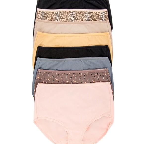 NWT'S - FELINA - Cotton Stretch Brief - 8 Pack - Soft, High Waist - Size XL - Picture 4 of 4